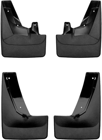WeatherTech Custom No Drill Splash Guard MudFlaps for GMC Yukon, Suburban, Yukon XL - Front & Rear Set (110125-120125), Black