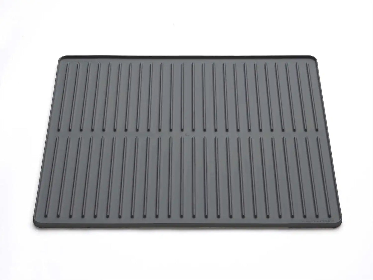 WeatherTech DishMat Contain - 16" x 18" Drip Dry Hand-Washed Dish Drying Mat, Slate, Rubber