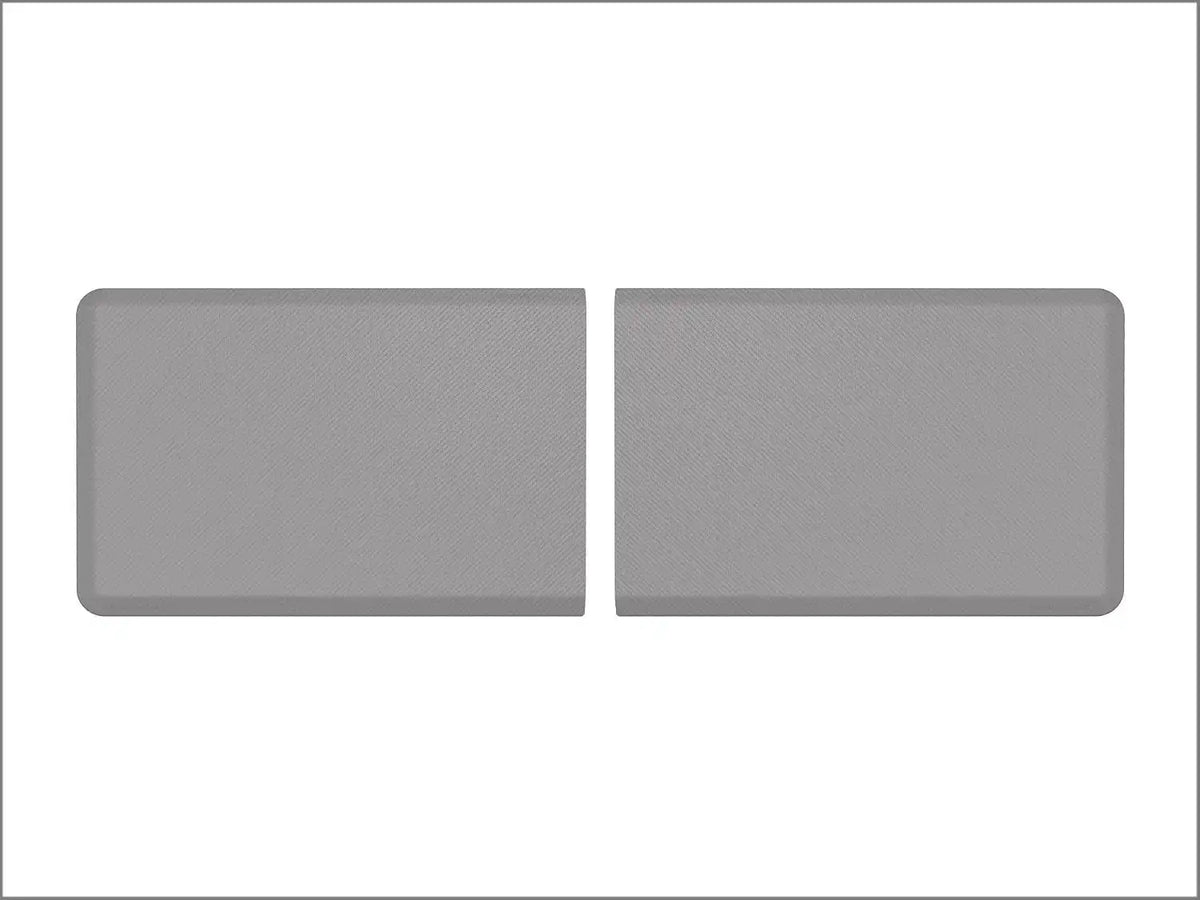 WeatherTech ComfortMat Connect Cushioned Non-Slip Waterproof Anti-Fatigue Mat 24" x 36" End Mats, Carbon Fiber, Grey