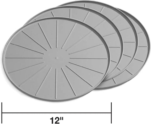 WeatherTech 12" Coasters for Home Surfaces, Anti-Skid, No-Slip knibs - Set of 4, Grey - (8A12CSTGR)