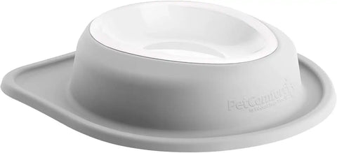 WeatherTech Single Low Pet Feeding System w/Plastic Dog/Cat Bowls - 64 oz (8 Cups) Light Grey (PSL6403LG)