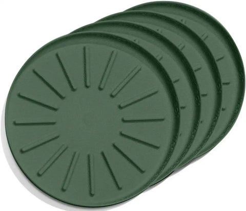 WeatherTech 4" Drink Coasters for Home Surfaces, Anti-Skid, No-Slip knibs - Set of 4, Green - (8A4CSTGN)