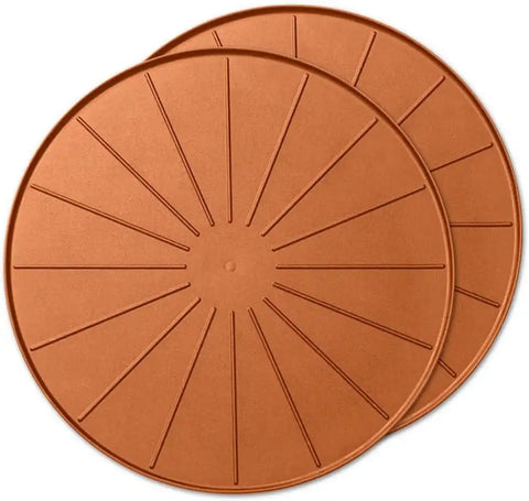 WeatherTech 15" Plant Mats/Coasters - for Floor Protection from Planter Spills, leaks and Soil (8A15CST2PKTC)- Terra Cotta (2-Pack)