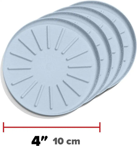 WeatherTech 4" Drink Coasters for Home Surfaces, Anti-Skid, No-Slip knibs - Set of 4, Blue - (8A4CSTBL)
