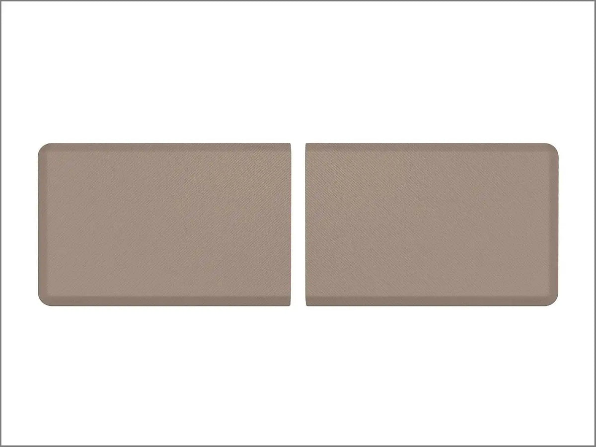WeatherTech ComfortMat Connect Cushioned Non-Slip Waterproof Anti-Fatigue Mat 24" x 36" End Mats, Carbon Fiber, Tan