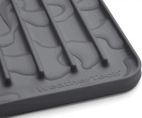 WeatherTech DishMat Contain - 16" x 18" Drip Dry Hand-Washed Dish Drying Mat, Slate, Rubber