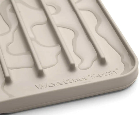 WeatherTech DishMat Contain - 16" x 18" Drip Dry Hand-Washed Dish Drying Mat, Sand
