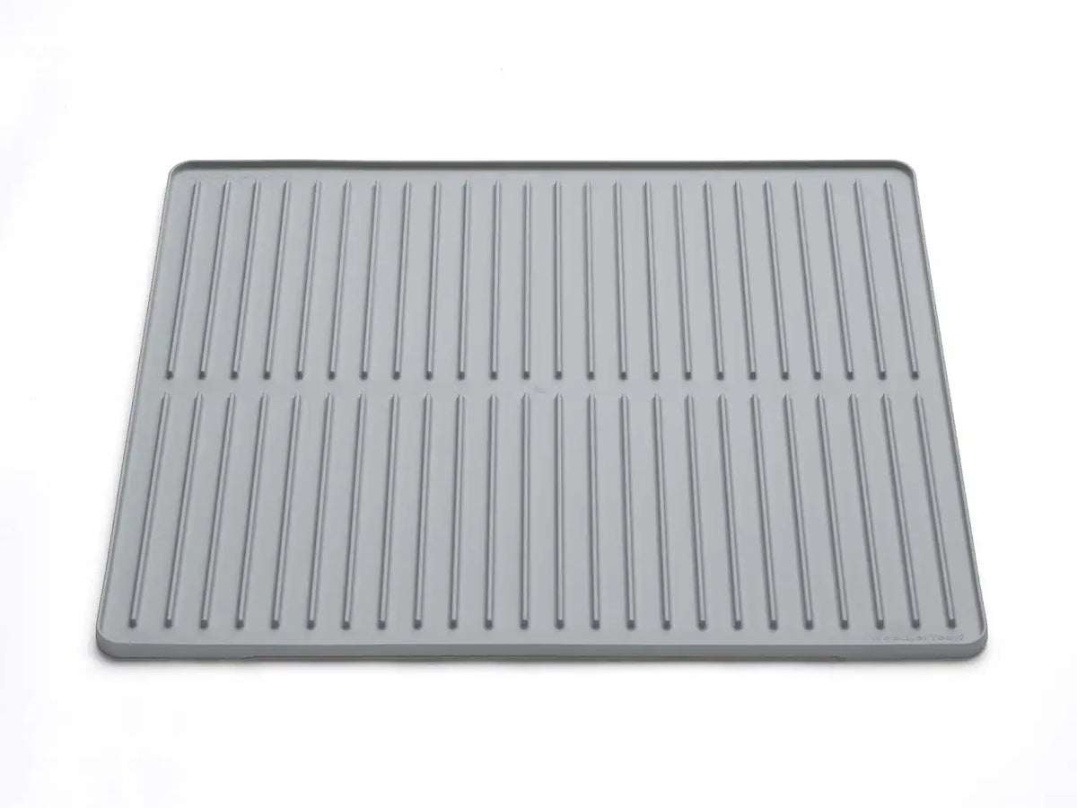 WeatherTech DishMat Contain - 16" x 18" Drip Dry Hand-Washed Dish Drying Mat, Pebble