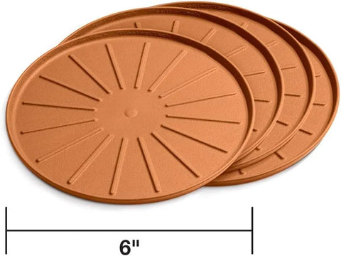 WeatherTech 6" Drink Coasters for Home Surfaces, Anti-Skid, No-Slip knibs - Set of 4, Terra Cotta - (8A6CSTTC)