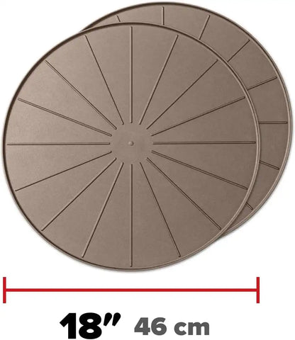 WeatherTech 18" Plant Mats/Coasters - for Floor Protection from Planter Spills, leaks and Soil (8A18CST2PKTN)- Tan (2-Pack)