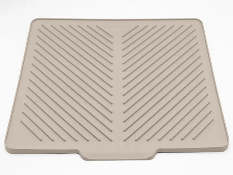 WeatherTech DishMat Drain- 16" x 18" Drip Dry Hand-Washed Dish Drying Mat, Sand