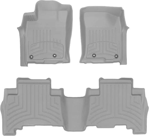 WeatherTech FloorLiner HP Custom Fit Floor Mats for Lexus GX, 4Runner 1st & 2nd Row (464931IM-462862IM), Grey