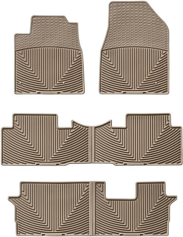 WeatherTech All-Weather Floor Mats for Honda Pilot Full Set (WTHT148152153), Tan