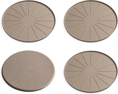 WeatherTech 12" Coasters for Home Surfaces, Anti-Skid, No-Slip knibs - Set of 4, Tan - (8A12CSTTN)