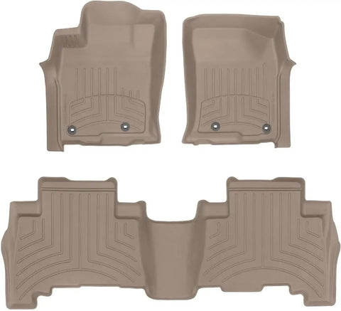 WeatherTech FloorLiner HP Custom Fit Floor Mats for Lexus GX, 4Runner 1st & 2nd Row (454931IM-452862IM), Tan