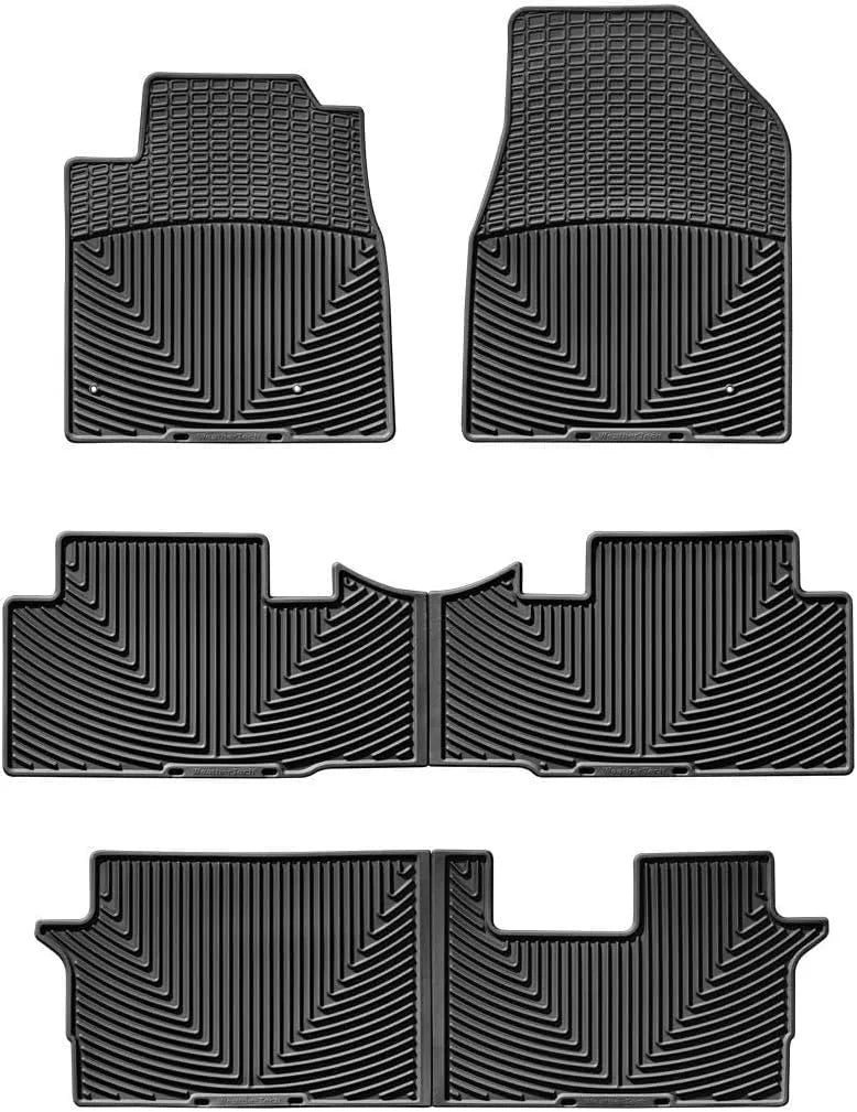 WeatherTech All-Weather Floor Mats for Honda Pilot Full Set (WTHB148152153), Black