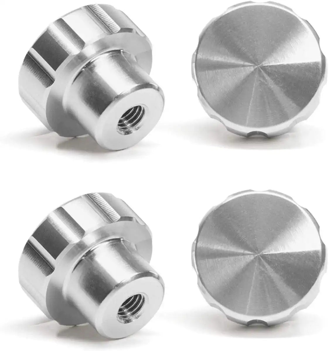 WeatherTech 4-Pack of Solid Billet Aluminum Knobs for CupFone - Silver
