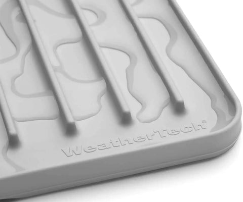 WeatherTech DishMat Contain - 16" x 18" Drip Dry Hand-Washed Dish Drying Mat, Pebble