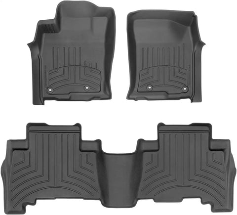 WeatherTech FloorLiner HP Custom Fit Floor Mats for Lexus GX, 4Runner 1st & 2nd Row (444931IM-442862IM), Black