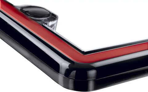 WeatherTech ClearFrame License Plate Frame, Red/Black