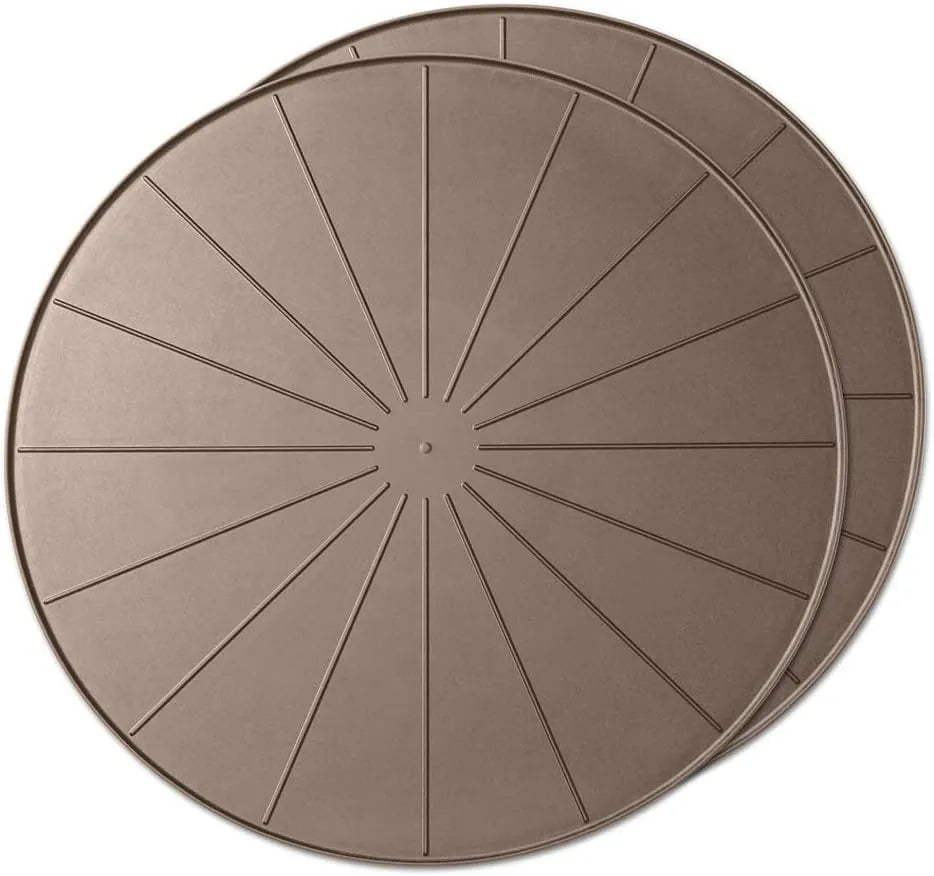 WeatherTech 18" Plant Mats/Coasters - for Floor Protection from Planter Spills, leaks and Soil (8A18CST2PKTN)- Tan (2-Pack)