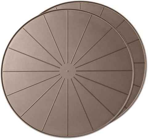 WeatherTech 18" Plant Mats/Coasters - for Floor Protection from Planter Spills, leaks and Soil (8A18CST2PKTN)- Tan (2-Pack)