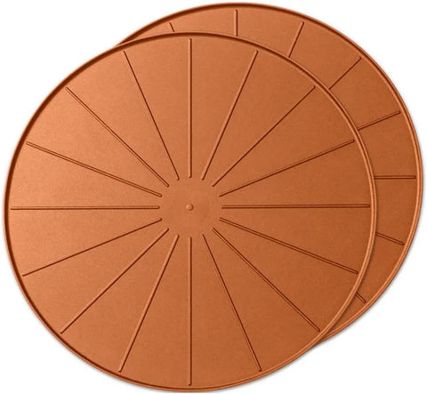 WeatherTech 18" Plant Mats/Coasters - for Floor Protection from planter spills, leaks and soil (8A18CST2PKTC)- Terra Cotta (2-Pack)