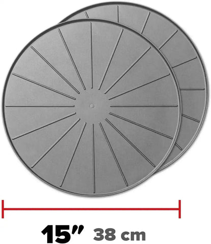 WeatherTech 15" Plant Mats/Coasters - for Floor Protection from Planter Spills, leaks and Soil (8A15CST2PKGR)- Grey (2-Pack)
