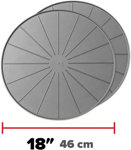 WeatherTech 18" Plant Mats/Coasters - for Floor Protection from Planter Spills, leaks and Soil (8A18CST2PKGR)- Grey (2-Pack)