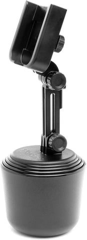 WeatherTech CupFone with Extension – Adjustable, Universal Cup Holder Cell Phone Mount Car & Truck Accessory – Best Design for iPhone & Smartphone Charging – Black Plastic Knobs