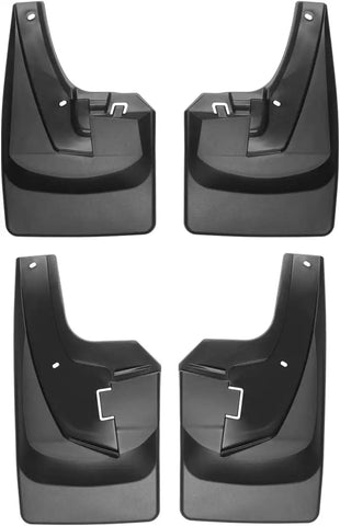 WeatherTech Custom No Drill Splash Guard MudFlaps for RAM Ram 2500/3500, Ram Truck 2500/3500 - Front & Rear Set (110108-120108), Black
