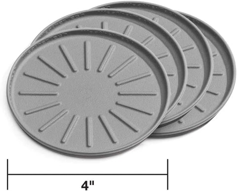 WeatherTech 4" Drink Coasters for Home Surfaces, Anti-Skid, No-Slip knibs - Set of 4, Grey - (8A4CSTGR)
