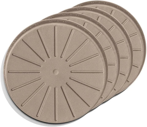 WeatherTech 6" Drink Coasters for Home Surfaces, Anti-Skid, No-Slip knibs - Set of 4, Tan - (8A6CSTTN)