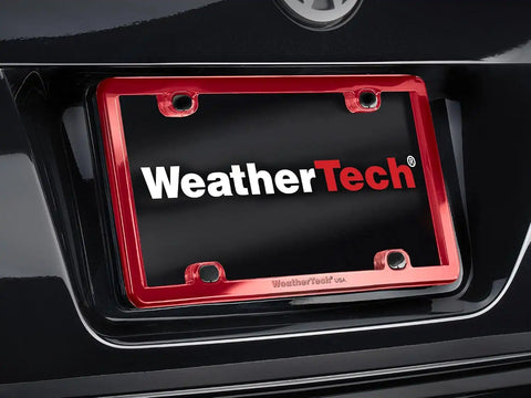 WeatherTech ClearFrame License Plate Frame, Red/Black