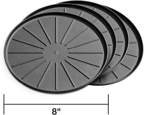 WeatherTech 8" Coasters for Home Surfaces, Anti-Skid, No-Slip knibs - Set of 4, Black - (8A8CSTBK)