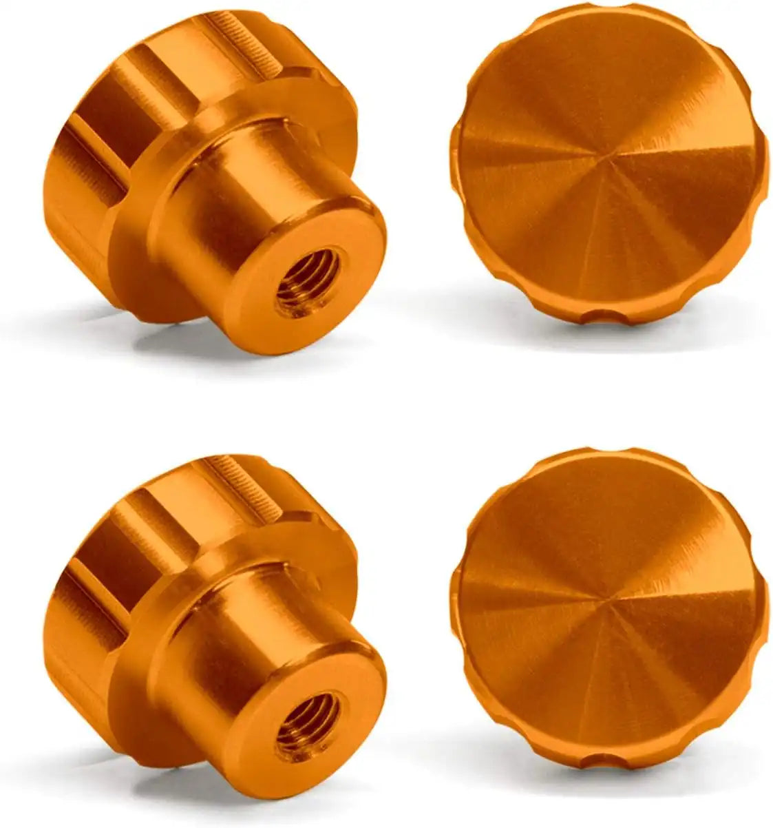 WeatherTech 4-Pack of Solid Billet Aluminum Knobs for CupFone - Orange
