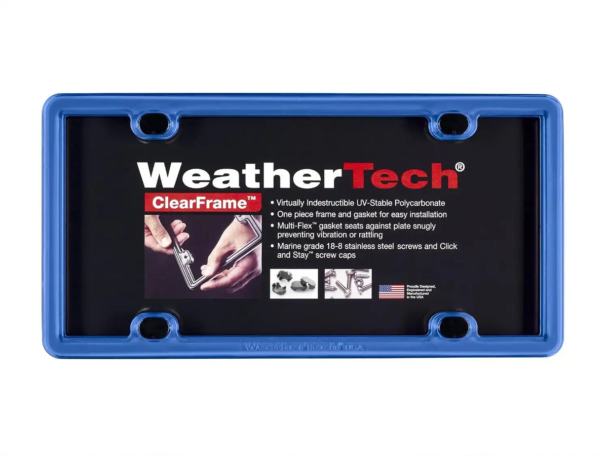 WeatherTech ClearFrame License Plate Frame, Baby Blue