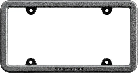 WeatherTech Billet Motorcycle License Plate Frame - Clear Bright Silver