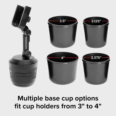 WeatherTech CupFone with Extension – Adjustable, Universal Cup Holder Cell Phone Mount Car & Truck Accessory – Best Design for iPhone & Smartphone Charging – Forest Green Metal Knobs
