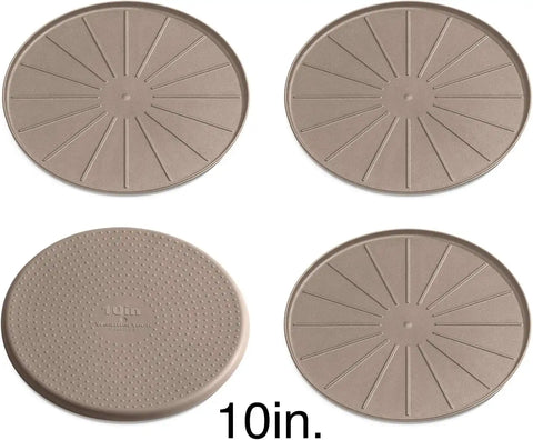 WeatherTech 10" Coasters for Home Surfaces, Anti-Skid, No-Slip knibs - Set of 4, Tan - (8A10CSTTN)