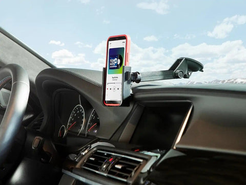 WeatherTech WindshieldFone with Extension - Universal Windshield-Mounted Car Phone Holder - Forest Green Billet Knobs