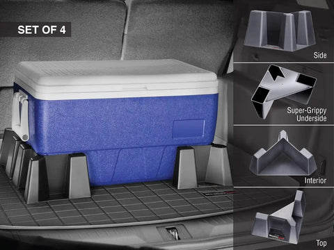 WeatherTech CargoTech – Automotive Trunk Organizer, Trunk Divider, Cargo Containment System for Car, SUV Trunk | Anti-skid textured finish keeps cargo from shifting, each piece 8 x 8 x 5 in, fits cars and SUVs, Made in the USA