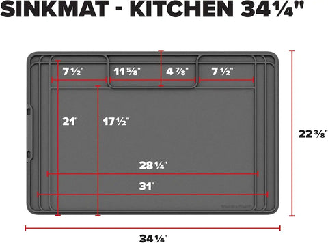 WeatherTech SinkMat – Waterproof Under Sink Liner Mat for Kitchen Bathroom – 34” x 22” Inches - Durable, Flexible Tray – Home undersink Organizer Must Haves, Tan