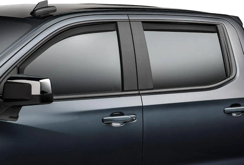 WeatherTech Custom Fit Side Window Deflectors for GMC Sierra 1500 Limited, Silverado 1500 LTD, Sierra 1500 - (82930IMB), Matte Black