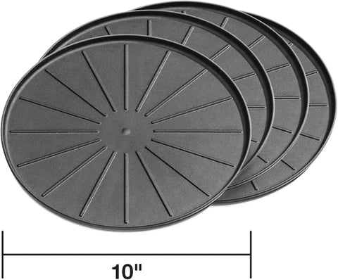 WeatherTech 10" Coasters for Home Surfaces, Anti-Skid, No-Slip knibs - Set of 4, Black - (8A10CSTBK)