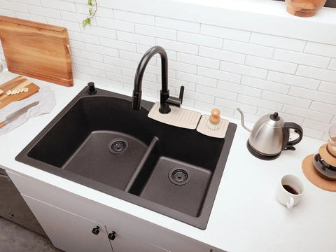 WeatherTech FaucetMat Duo - Protect Your Kitchen & Bathroom Countertops - Tan/Sand