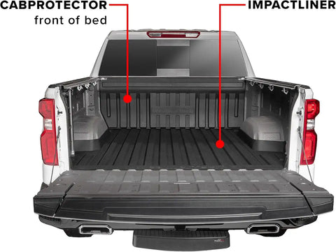 WeatherTech ImpactLiner Premium Truck Bed Liner for GMC Sierra 1500 Limited, Silverado 1500, Silverado 1500 LTD - ImpactLiner and CabProtector (37006IM-3FIL002), Black