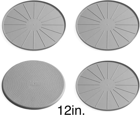 WeatherTech 12" Coasters for Home Surfaces, Anti-Skid, No-Slip knibs - Set of 4, Grey - (8A12CSTGR)