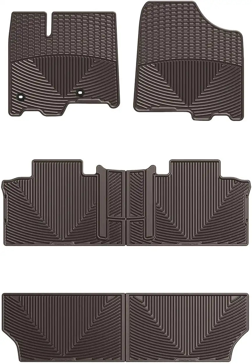 WeatherTech All-Weather Floor Mats for Toyota Sienna Full Set (WTCC292244245), Cocoa