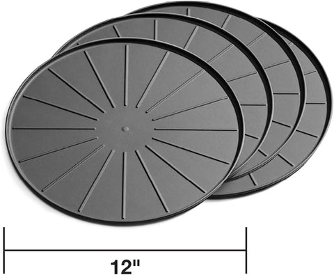WeatherTech 12" Coasters for Home Surfaces, Anti-Skid, No-Slip knibs - Set of 4, Black - (8A12CSTBK)